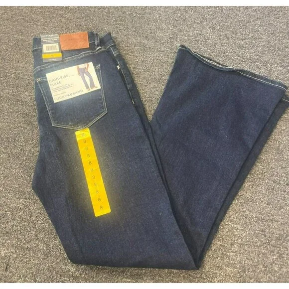 NWT Lucky Brand Womens Stevie Two Way Stretch Blue High Rise Flare Jeans US Sz 8 - Picture 7 of 16